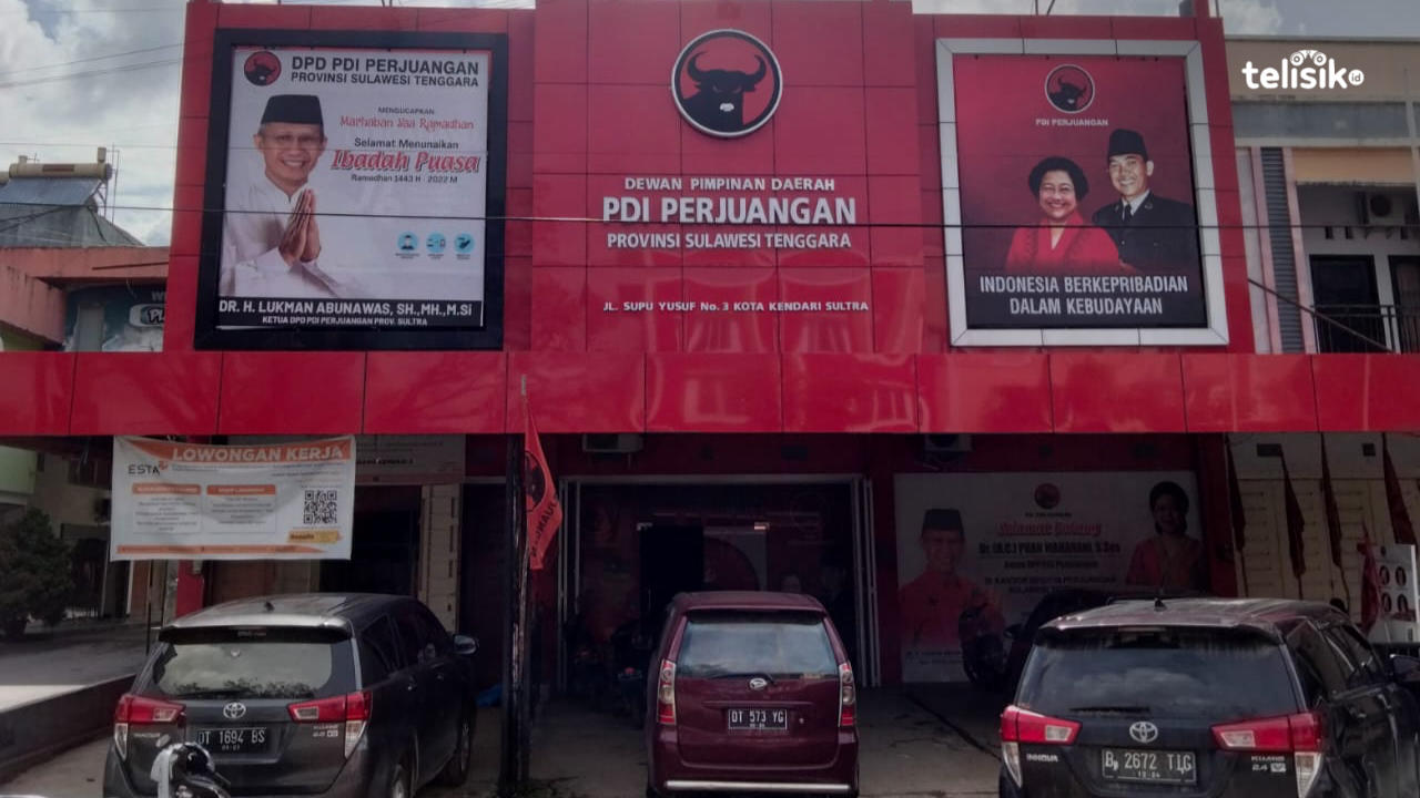 Kantor DPC PDI Perjuangan yang beralamat di Jalan Supu Yusuf No. 3 Kota Kendari. Foto: Dok. Telisik