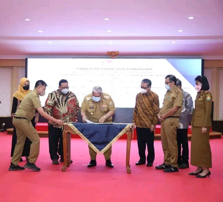Penandatanganan MoU RSJPDO Oputa Yi Koo dengan RS Harapan Kita dan RS Pusat Otak Nasional. Foto: Ist.