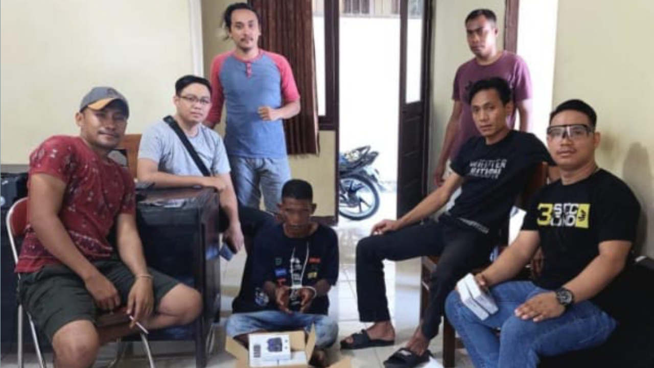 Pelaku tukang ojek residivis di NTT saat diamankan polisi. Foto: Ist