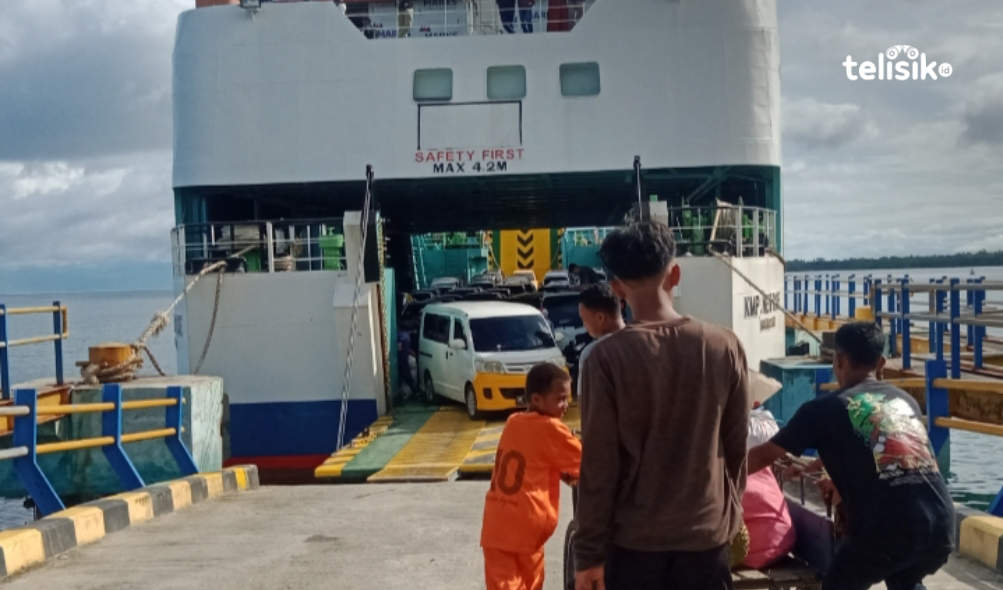 Pelabuhan penyeberangan kapal feri rute Tobaku, Desa Katoi, Kecamatan Katoi menuju pelabuhan Bangsalae Siwa Kabupaten Wajo. Foto: Muh. Risal H/Telisik