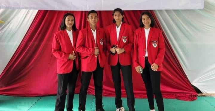 4 atlet kempo asal NTT yang meraih medali di Tunisia. Foto: Ist.