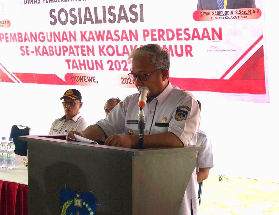 Pemda Kolaka Timur sosialisasi pembentukan kawasan perdesaan sekabupaten. Foto: Ist