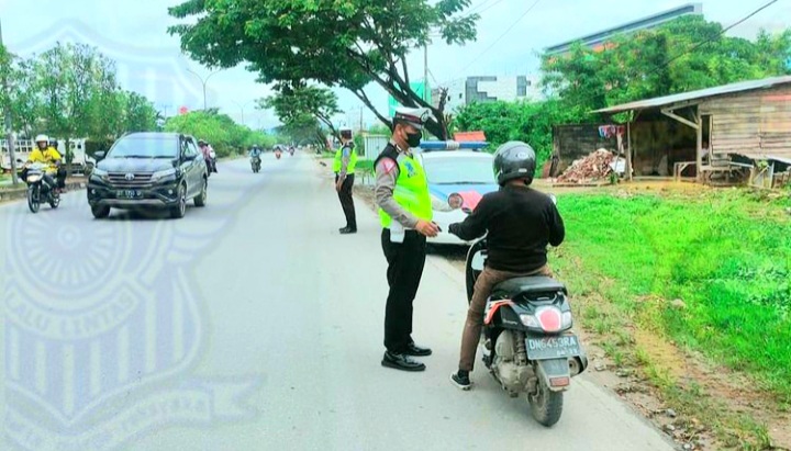Operasi Patuh Anoa Sat Lantas Polresta Kendari dilaksanakan selama 14 hari mulai tanggal 13-26 Juni 2022. Foto: Instagram Sat Lantas Polrestata Kendari