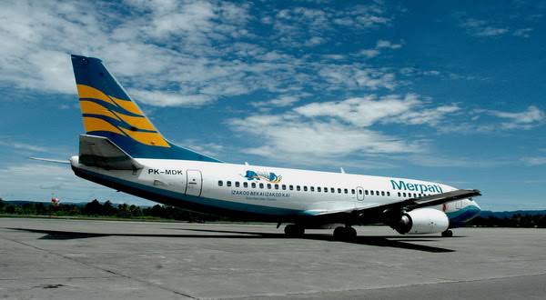 Maskapai penerbangan BUMN, PT Merpati Nusantara Airlines (Persero) atau Merpati Airlines. Foto: Repro okezone.com