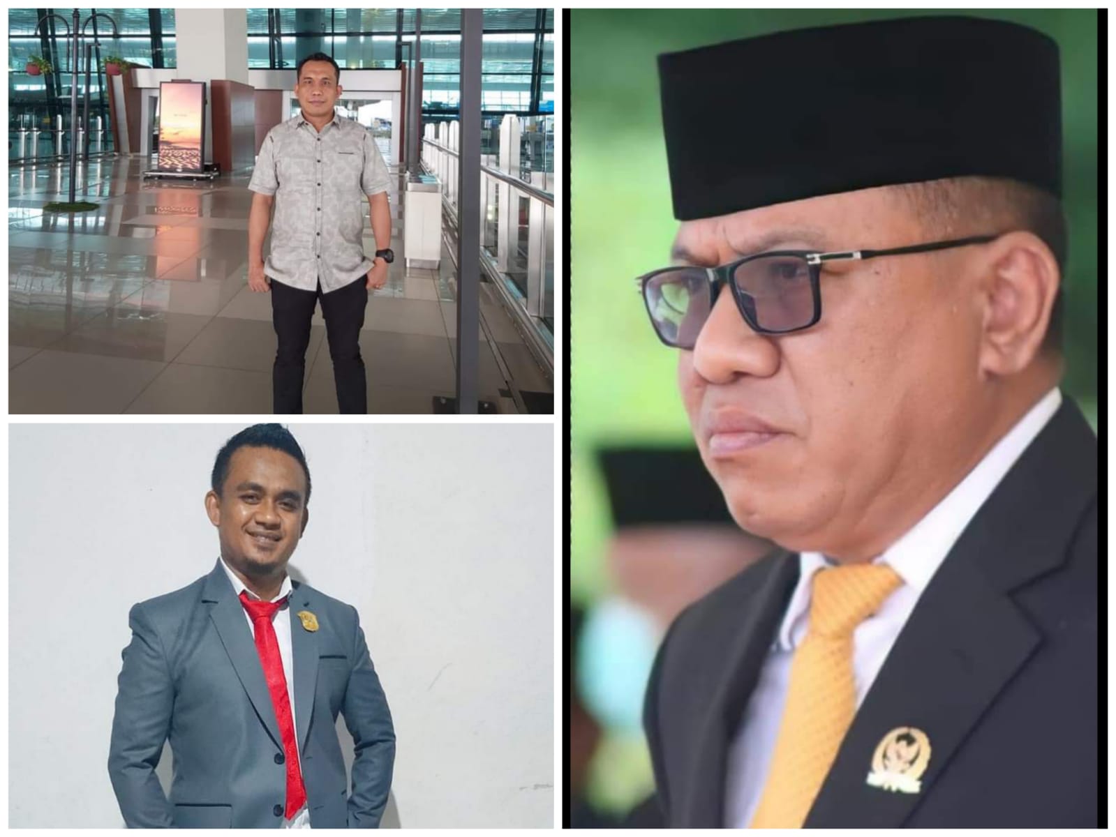 Pimpinan DPRD Muna, Cahwan, Muhammad Natsir Ido dan angggota, Andi Sapri. Foto : Ist.