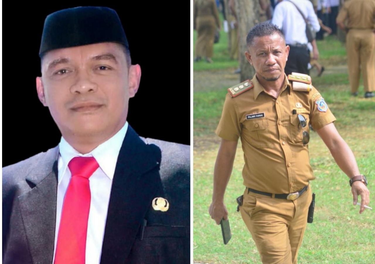 Kepala BPKAD Muna Barat, Ali Imran dan Kabag Protokoler dan Komunikasi Pimpinan, Muhamad Fajar Fariki. Foto: Ist.