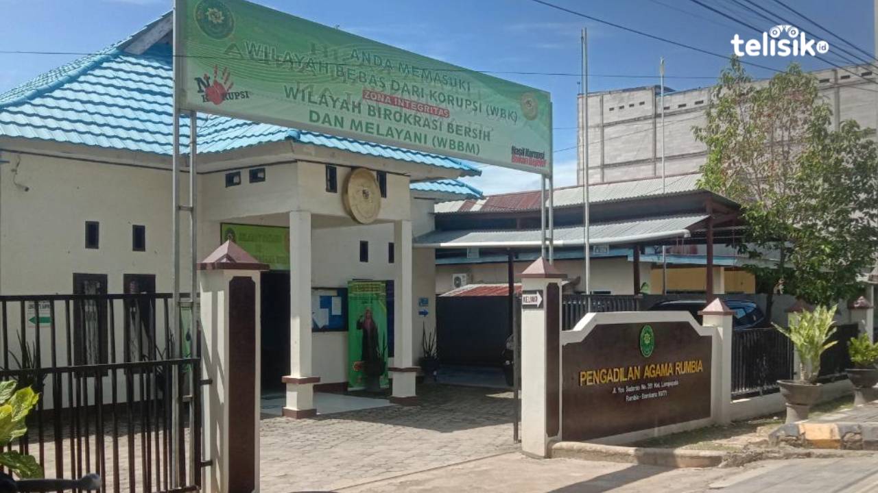 Kantor Pangadilan Agama Rumbia selama 6 bulan ini sudah menerima 87 gugatan perceraian. Foto: Hir/Telisik