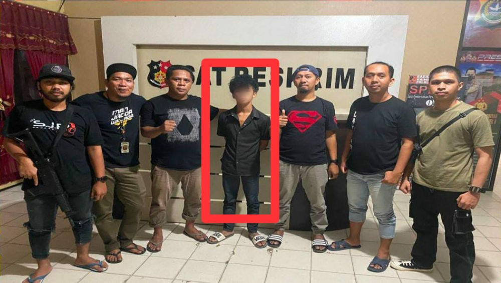 Seorang pria asal Kabupaten Konawe Selatan diamankan di Polres Kendari setelah membawa dan mencabuli anak di bawah umur. Foto Ist.