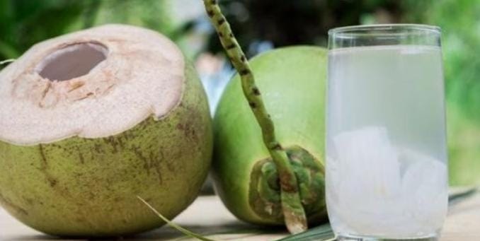 Air kelapa mengandung mineral yang tinggi seperti kalium, gula, protein, fosfor, magnesium, natrium, sulfur serta kalsium. Foto: Repro iNews.id