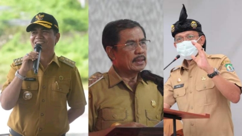 Bupati Bombana dan Kolaka Utara akan mengakhiri masa jabatan pada 22 Agustus 2022, sedangkan Bupati Buton berakhir 24 Agustus 2022. Foto: Ist.
