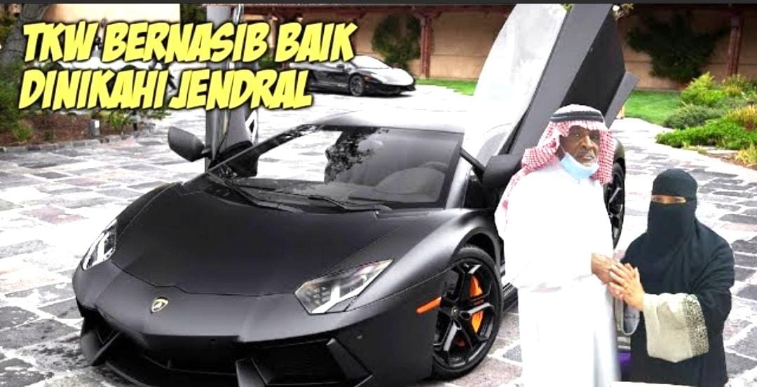 TKW Indonesia asal Nusa Tenggara Barat, Umi Hanan menjadi kaya mendadak setelah dinikahi pensiunan Jendral Arab Saudi, Khoirullah. Foto: Screenshot akun YouTube Alman Mulyana.