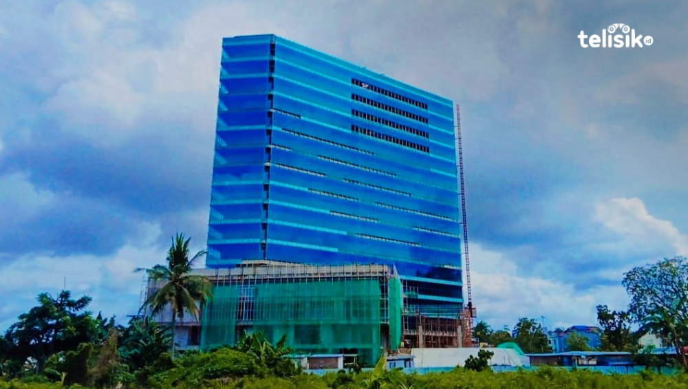 Rumah Sakit Jantung dan Pembuluh Darah Oputa Yii Koo Provinsi Sulawesi Tenggara, ditargetkan rampung Oktober 2022. Foto: Dok Telisik