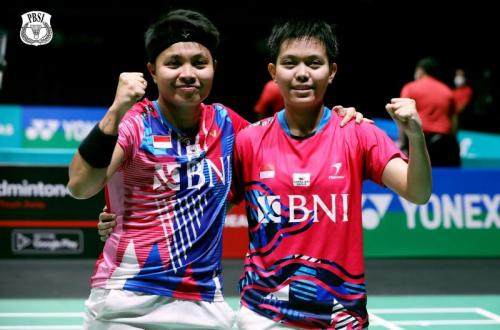 Ganda putri Indonesia, Apriyani Rahayu/Siti Fadia Silva Ramadhanti menjadi juara Malaysia Open 2022. Foto: dok. PBSI