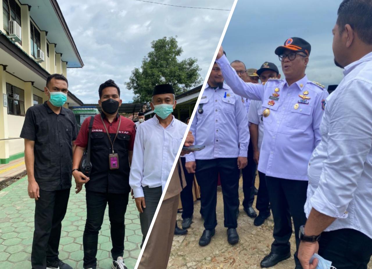 Dua terdakwa korupsi dan Pj Bupati Muna Barat, Bahri.  Foto: Ist.