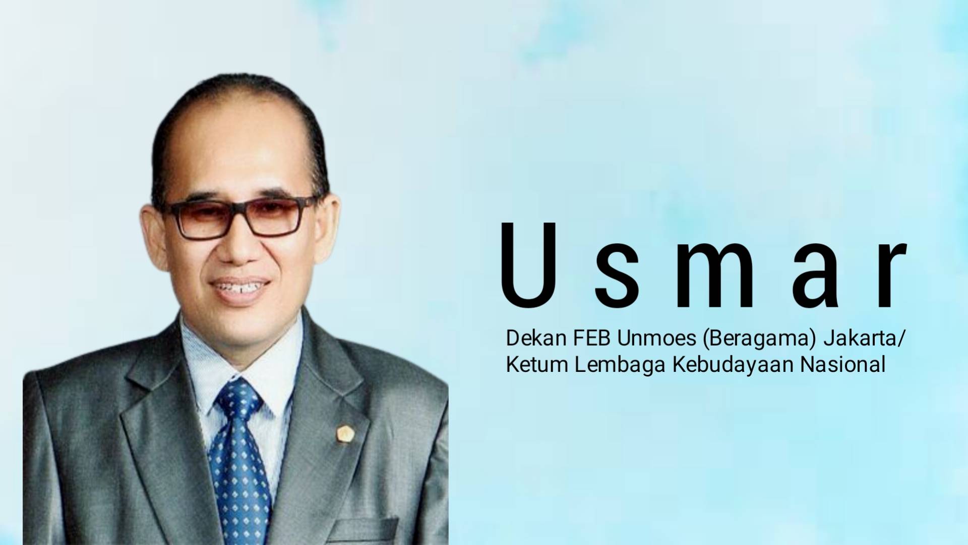 Dr. Usmar, SE, M.M, Dekan FEB Unmoes (Beragama) Jakarta/Ketum Lembaga Kebudayaan Nasional. Foto: Ist.