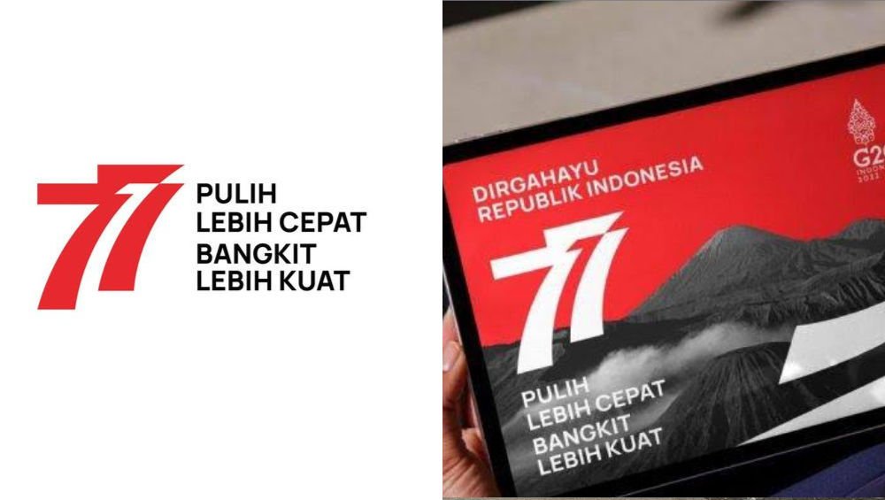 Logo resmi HUT RI ke-77 tahun 2022 yang memiliki filosofi. Foto: Kemensetneg