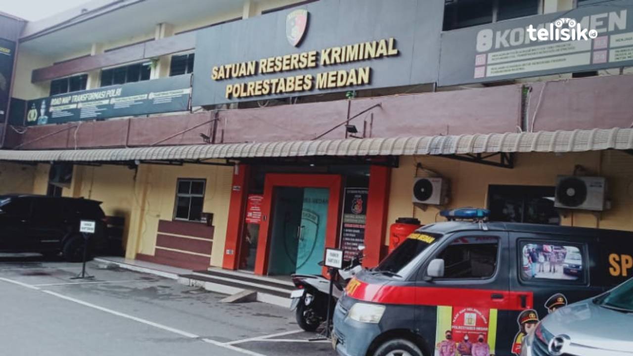 Kantor Satreskrim Polrestabes Medan, tempat pelaku penganiayaan anak di bawah umur ditahan. Foto: Reza Fahlefy/Telisik.