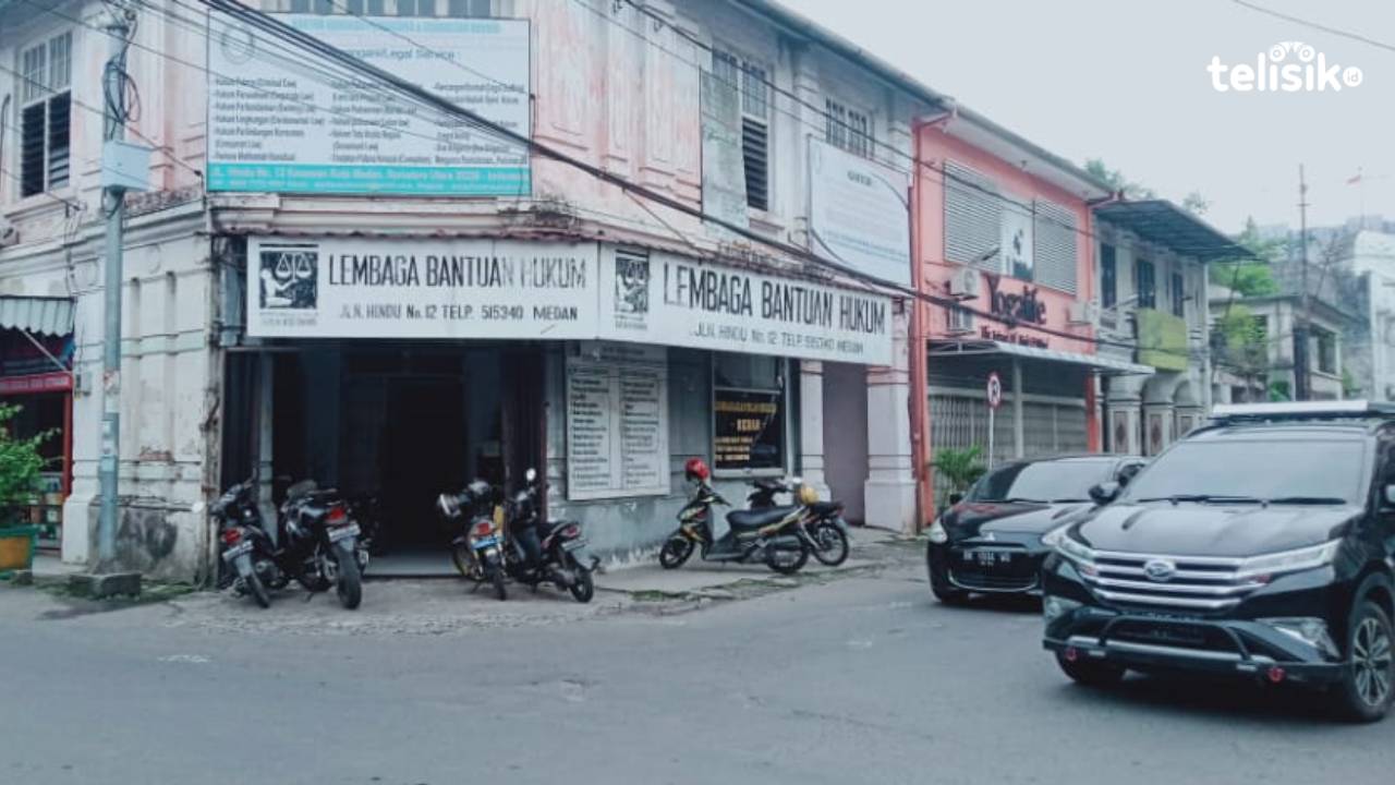 Kantor LBH Medan, yang berada di Jalan Hindu Medan, Kecamatan Medan Barat, Provinsi Sumatera Utara. Foto: Reza Fahlefy/Telisik