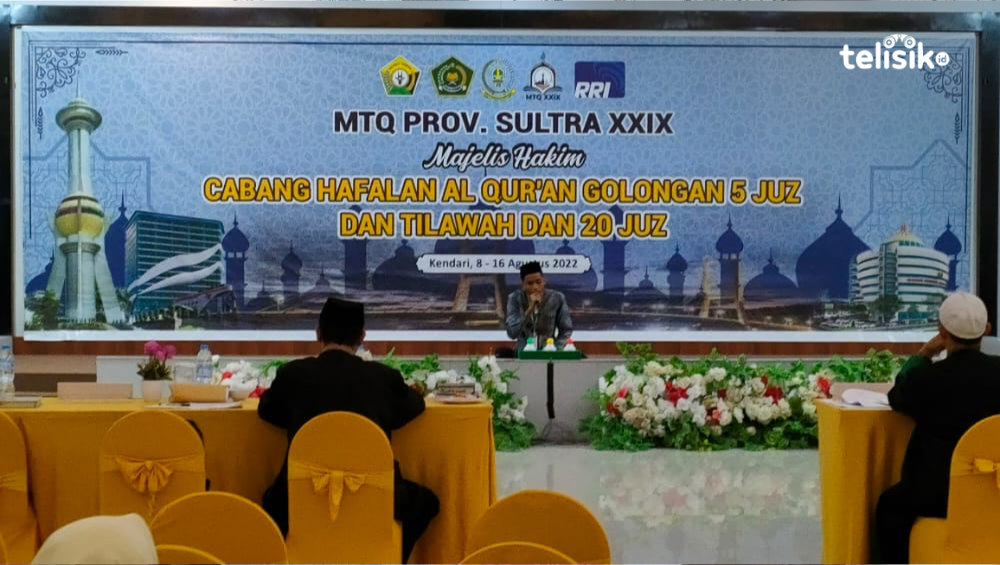 Salah satu kegiatan lomba cabang hafalan Al-Quran golongan 5 juz dan Tilawah 20 juz. Foto: Nur Khumairah/Telisik