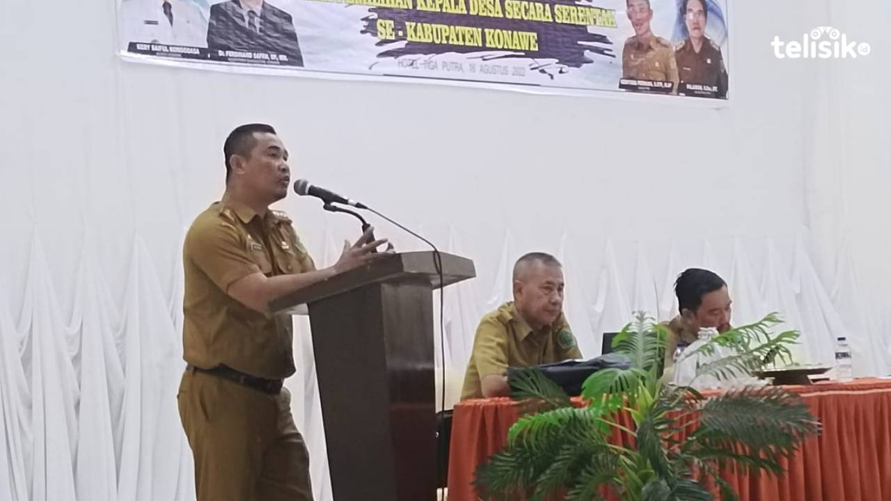 Kadis PMD Konawe, Keny Yuga Permana menyebut wajah-wajah caleg yang mencalonkan pada Pemilu 2024 dapat diketahui di pilkades tahun ini. Foto: Aris Syam/Telisik