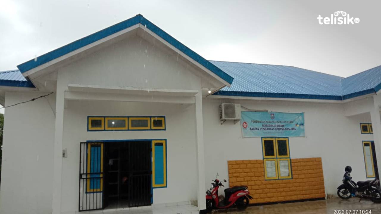 Kantor Unit Kerja Pengadaan Barang/Jasa Kabupaten Buton Utara. Foto: Aris/Telisik