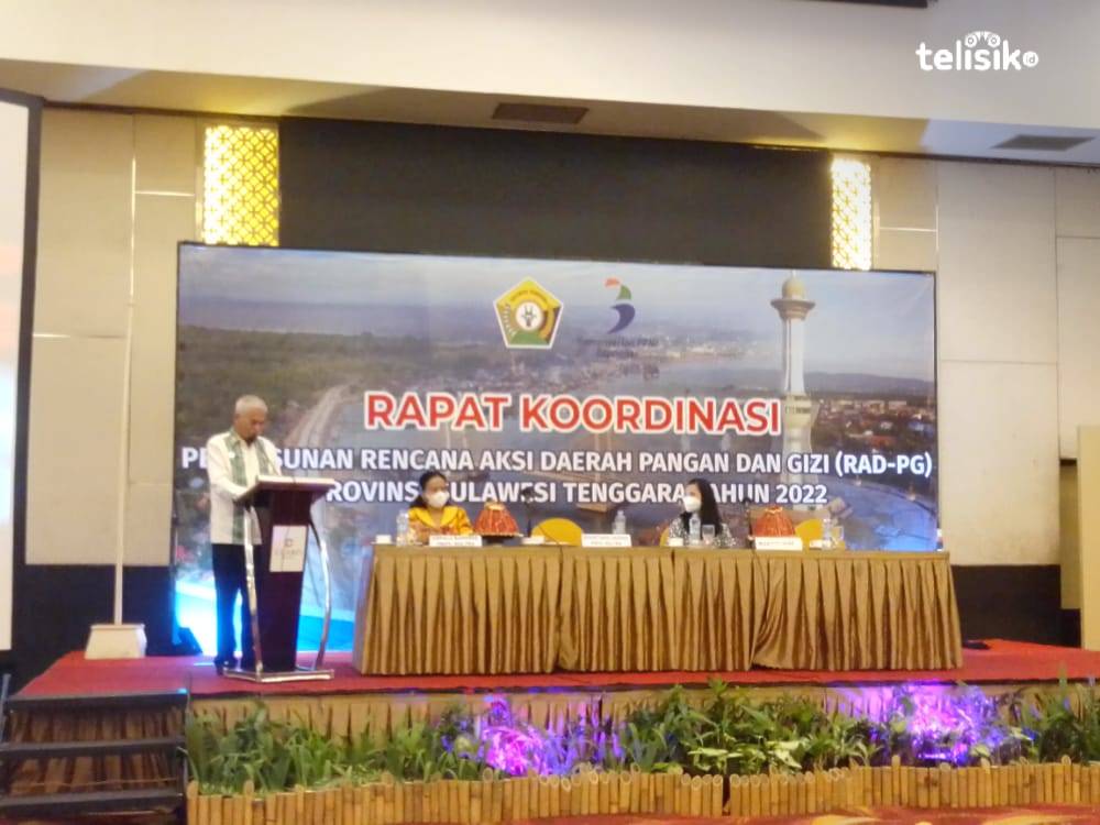 Kegiatan Rakor Penyusunan RAD-PG  yang dibuka oleh Plt Sekda Sulawesi Tenggara, Asrun Lio. Foto: Nur Khumairah/Telisik