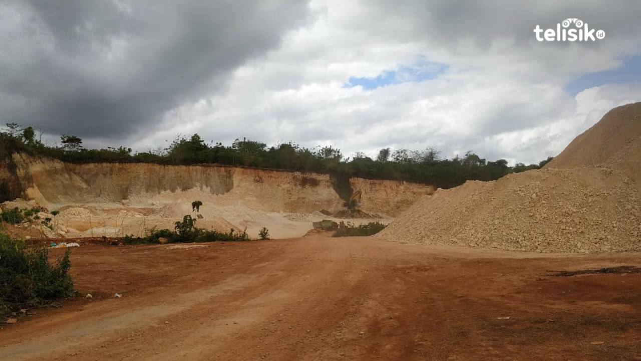 Lokasi penambangan galian C di Kelurahan Labalawa, Kecamatan Betoambari, Kota Baubau. Foto: Dheny/Telisik