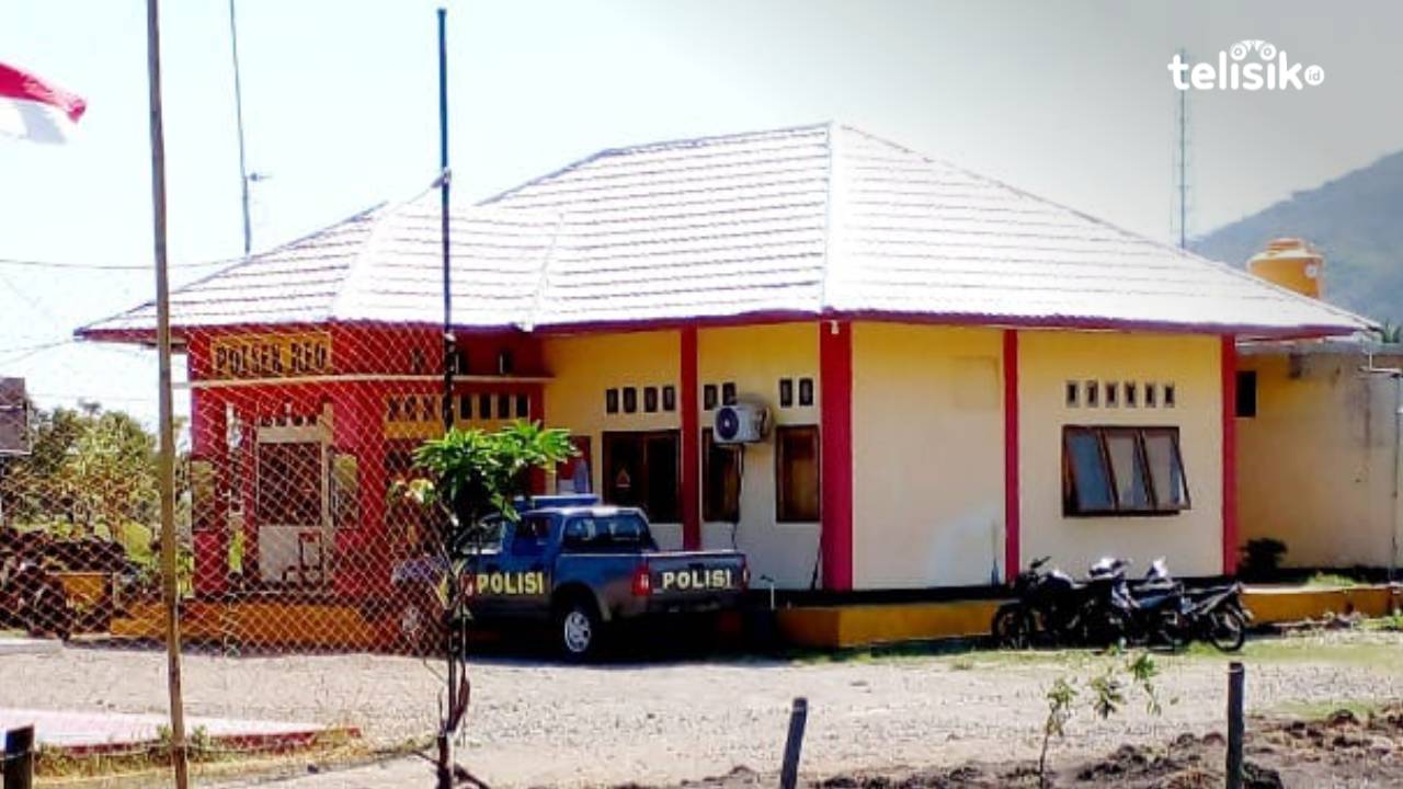 Kondisi kantor Polsek Reo, Mangggarai, NTT yang menangani kasus dugaan pelecehan anak di Reok Barat. Foto: Berto Davids/Telisik