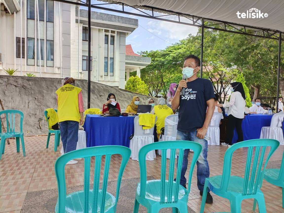 Kadis Kesehatan Konawe Mawar Taligana menyebut jika permalasahan stunting harus ada sinergitas antara pemerintahan setempat dan intansi lain, terlebih lagi Pemda Konawe memiliki target di angka 14% tahun 2024. Foto: Aris Syam/Telisik.