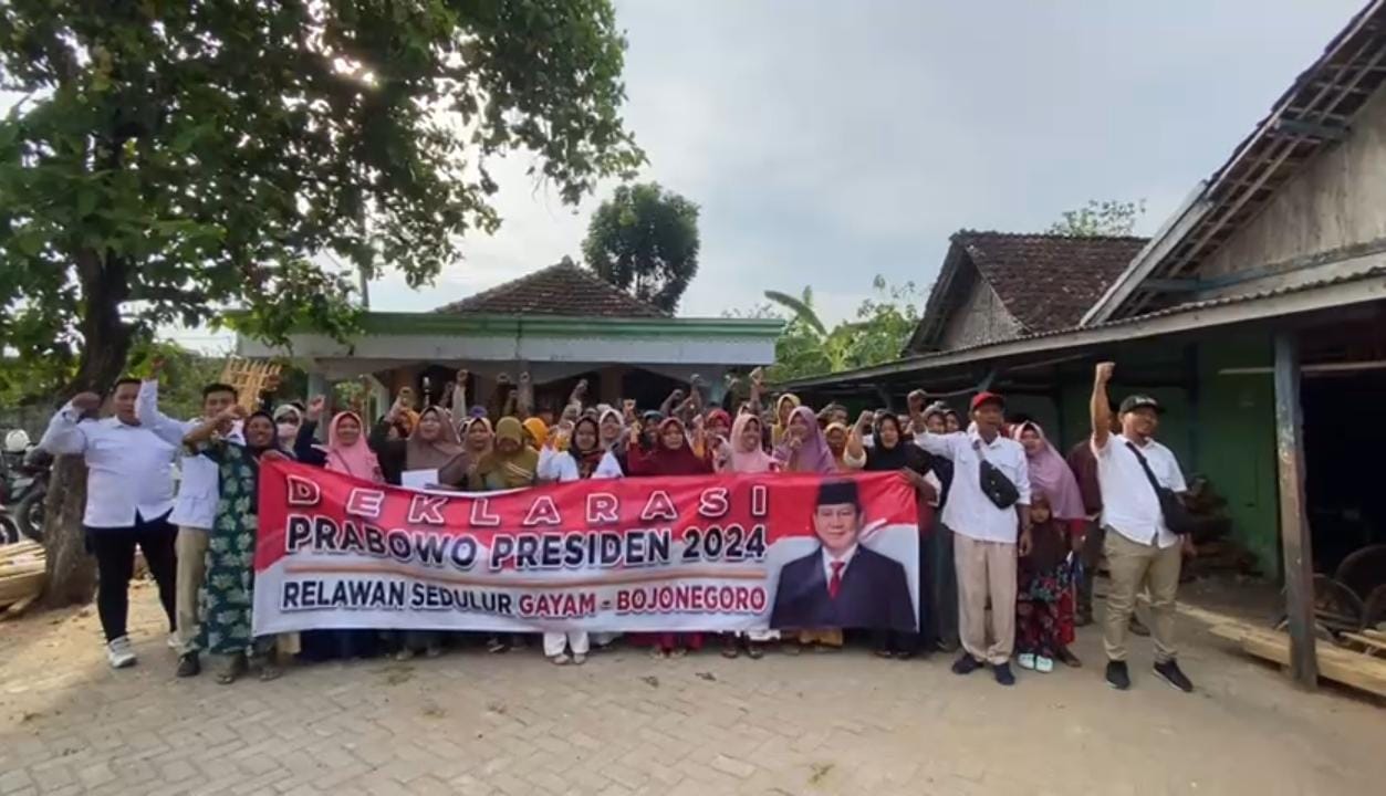 Deklarasi millenial Bojonegoro dukung Prabowo Subianto di Pilpres 2024. Foto: Ist