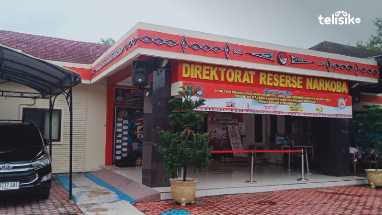 Kantor Direktorat Reserse Narkoba Polda Sumatera Utara, tempat ketiga pelaku diamankan. Foto: Reza Fahlefy/Telisik