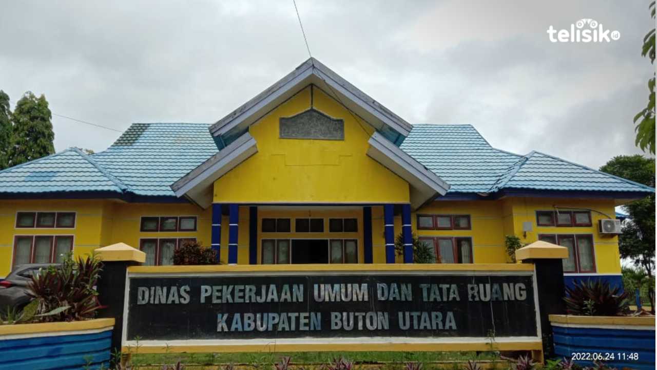 Kantor Dinas PUPR Kabupaten Buton Utara. Foto: Aris/Telisik