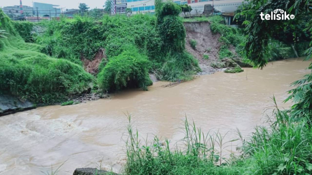 Aliran Sungai Blumai tempat korban hanyut yang berada di Kecamatan Tanjung Morawa Kabupaten Deli Serdang. Foto: Reza Fahlefy/Telisik