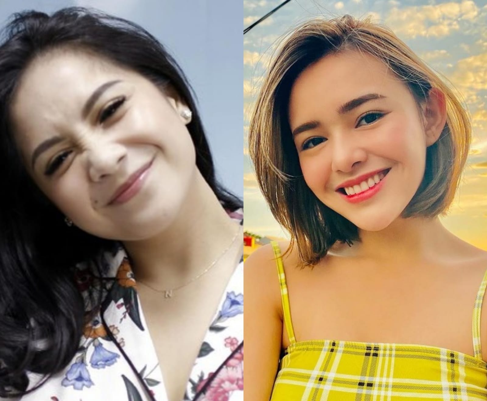 Nagita Slavina dan Amanda Manopo, dua artis cantik Tanah Air yang doyan belanja online hingga ratusan juta. Foto: Repro Kloase