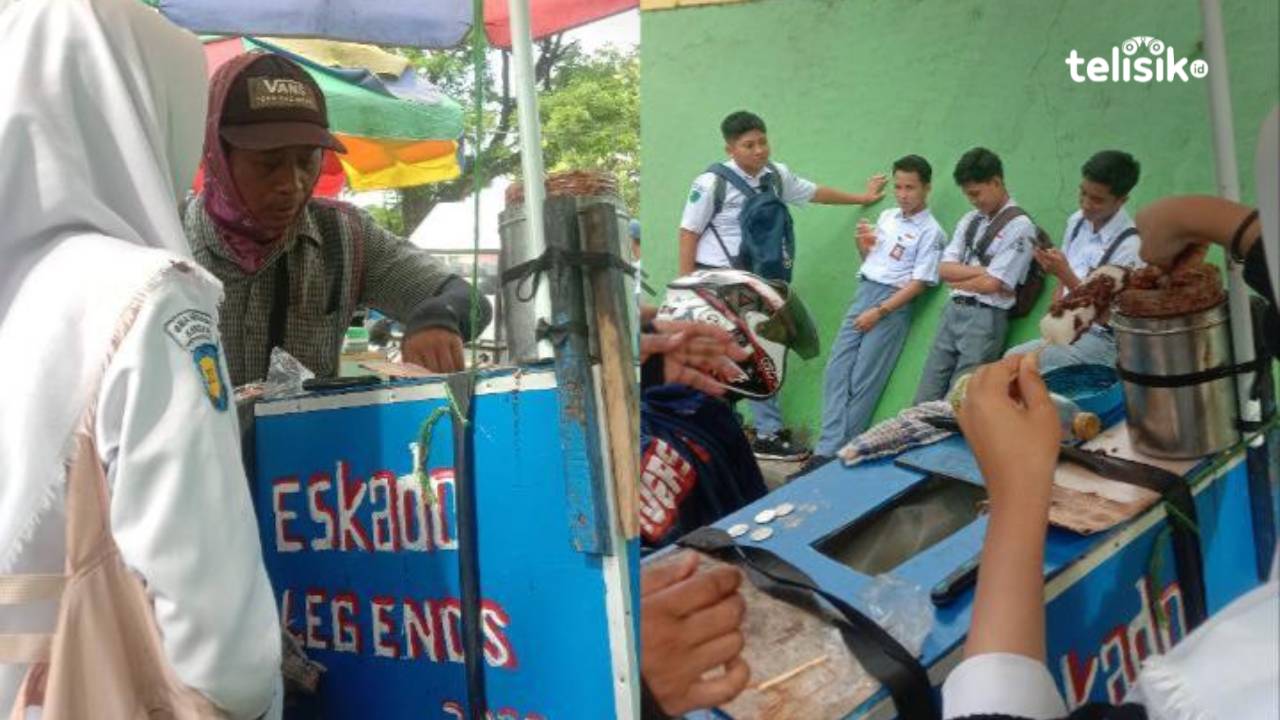 Meski terbilang jadul, es kado rupanya masih eksis di masyarakat, terutama pada siswa sekolah. Foto: Jekaristian Lase/Telisik