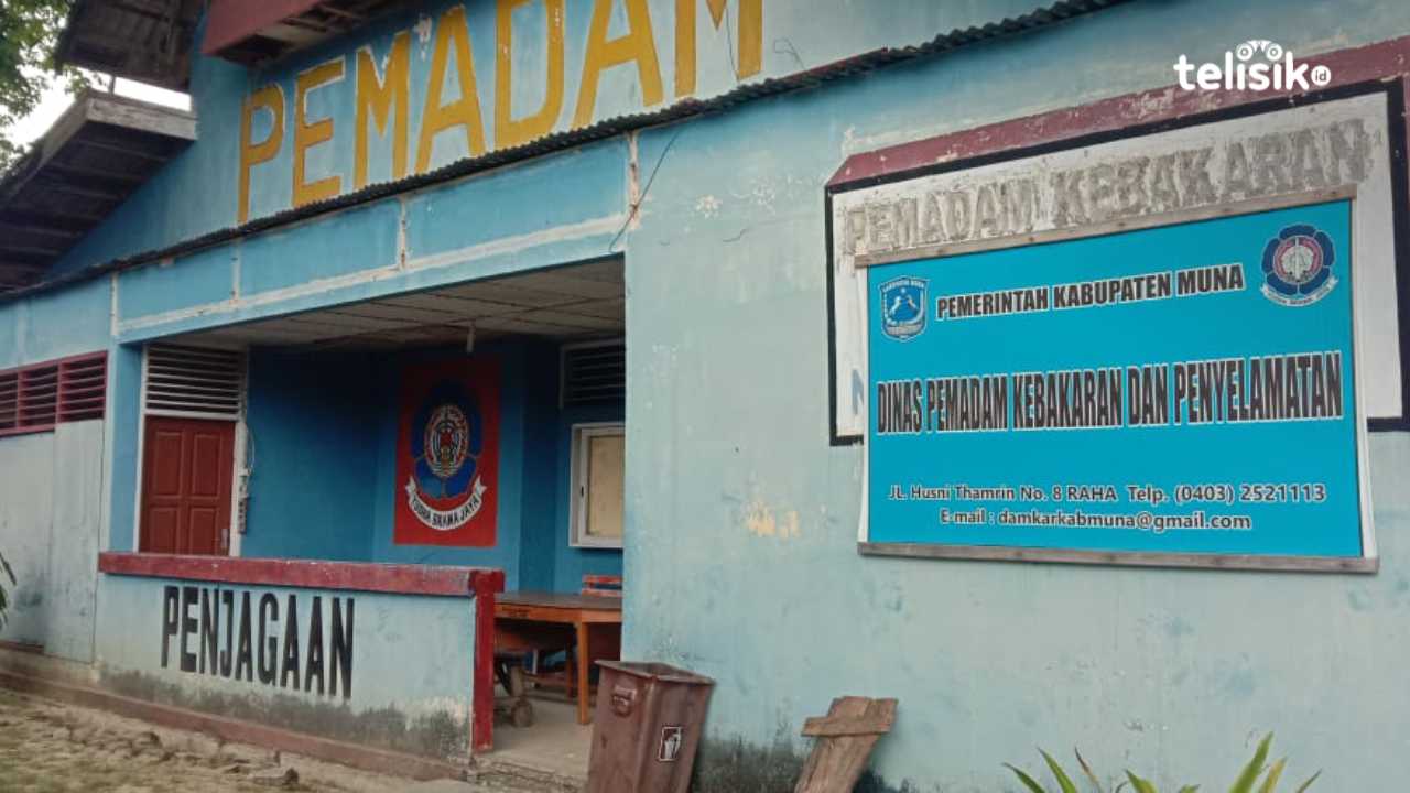 Kantor Dinas Pemadam Kebakaran dan Penyelamatan Muna. Foto : Sunaryo/Telisik