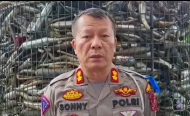 Kasatlantas Polrestabes Medan, AKBP Sonny Wilfrid Siregar ketika memberikan keterangan kepada sejumlah awak media beberapa waktu yang lalu. Foto: Humas Polrestabes Medan