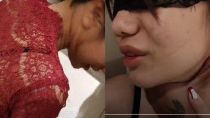 Sosok wanita kebaya merah yang video asusilanya viral di media sosial hingga menggegerkan tanah air. Foto: Repro Tribunnews