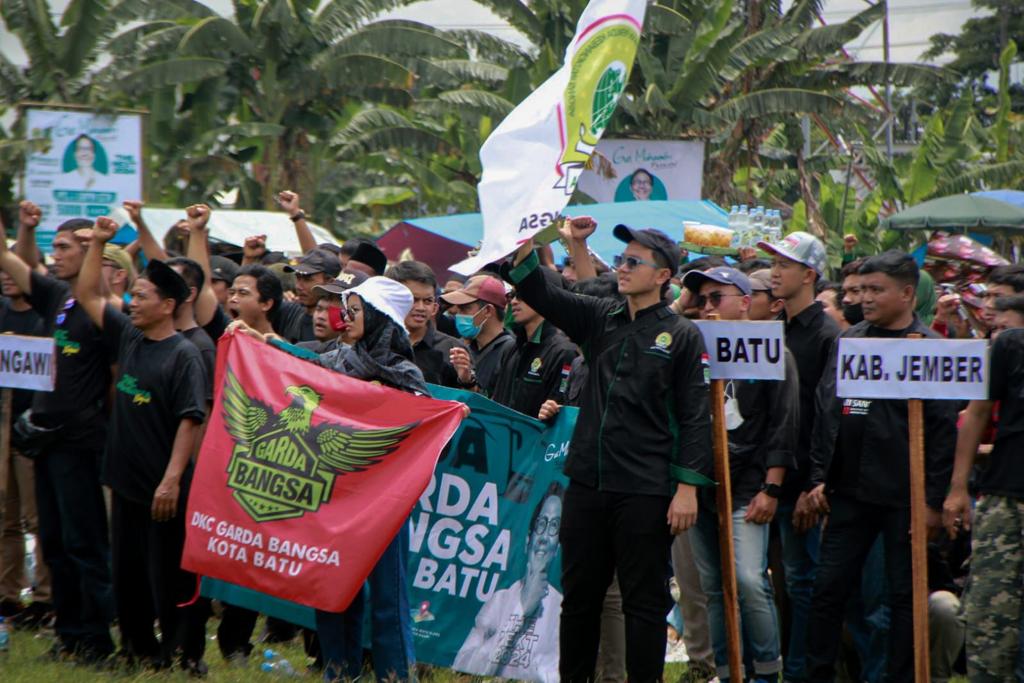Para kader Garda Bangsa Jawa Timur ikrar dukungan untuk Muhaimin Iskandar di Pipres 2024. Foto: Ist.