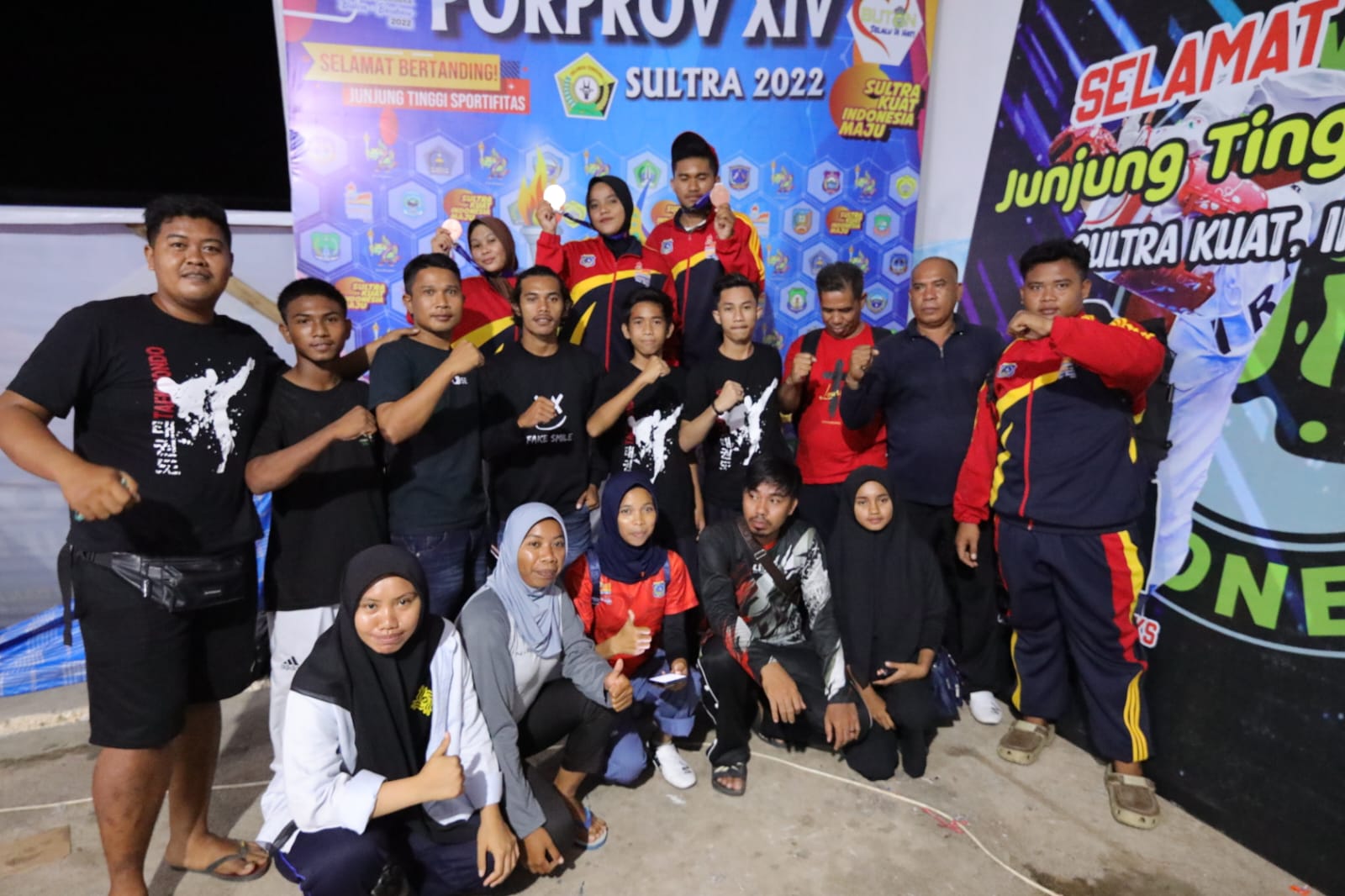 Atlet taekwondo Muna Barat meraih lima medali, dua medali emas dan tiga medali perunggu. Foto: Ist.