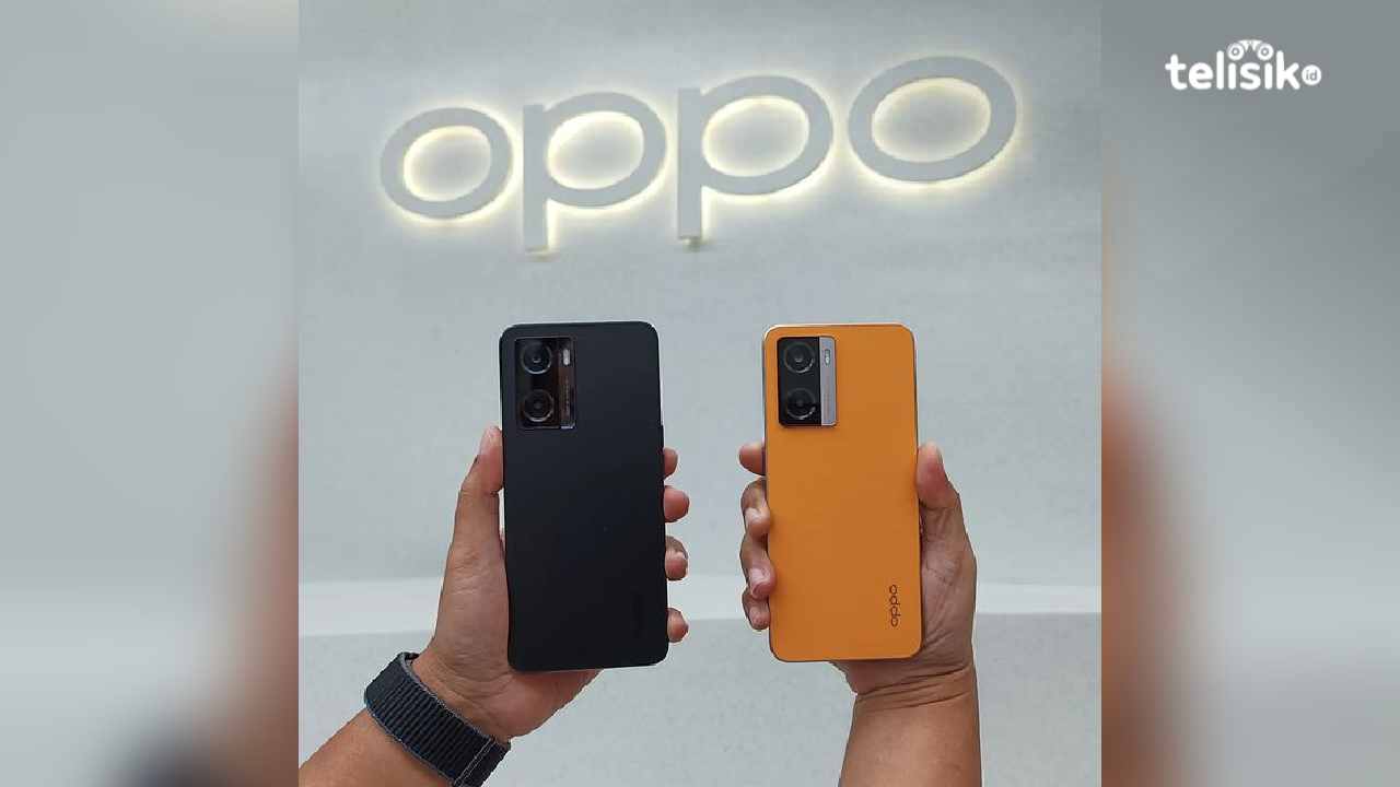 OPPO A77s menyediakan dua varian warna yaitu varian Black dan Orange. Foto: Muhamad Adhiatma Hidayat/Telisik