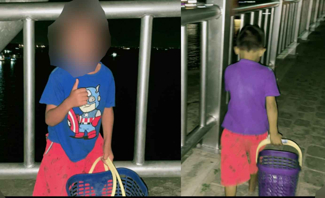 Anak kecil yang memilih bekerja ketimbang bermain. Foto: Muhammad Aswad Raudatul Atfal/Telisik