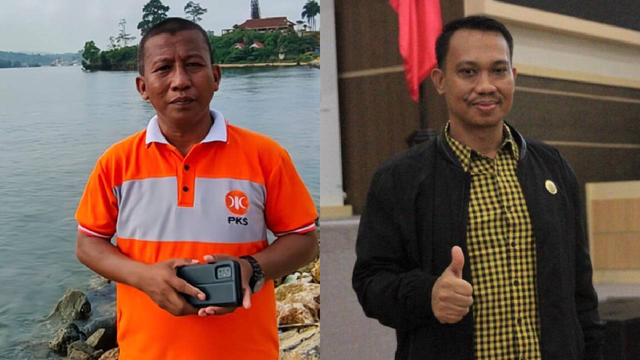 Ketua Bappilu PKS Kota Kendari, Syarifuddin (kiri) dan Ketua Bappilu Partai Golkar Kota Kendari, Sahabuddin (kanan), memberikan tanggapannya terkait pendaftaran caleg dan pilwali mendatang. Foto: Ist.