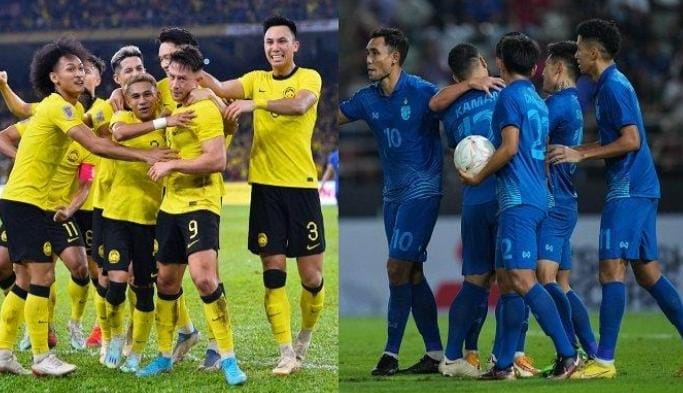Thailand berpesta pada semifinal Piala AFF 2022 leg kedua. Skuad Gajah Perang bantai Harimau Malaya dengan skor telak 3-0. Foto: Repro Pontianak.tribunnews.com