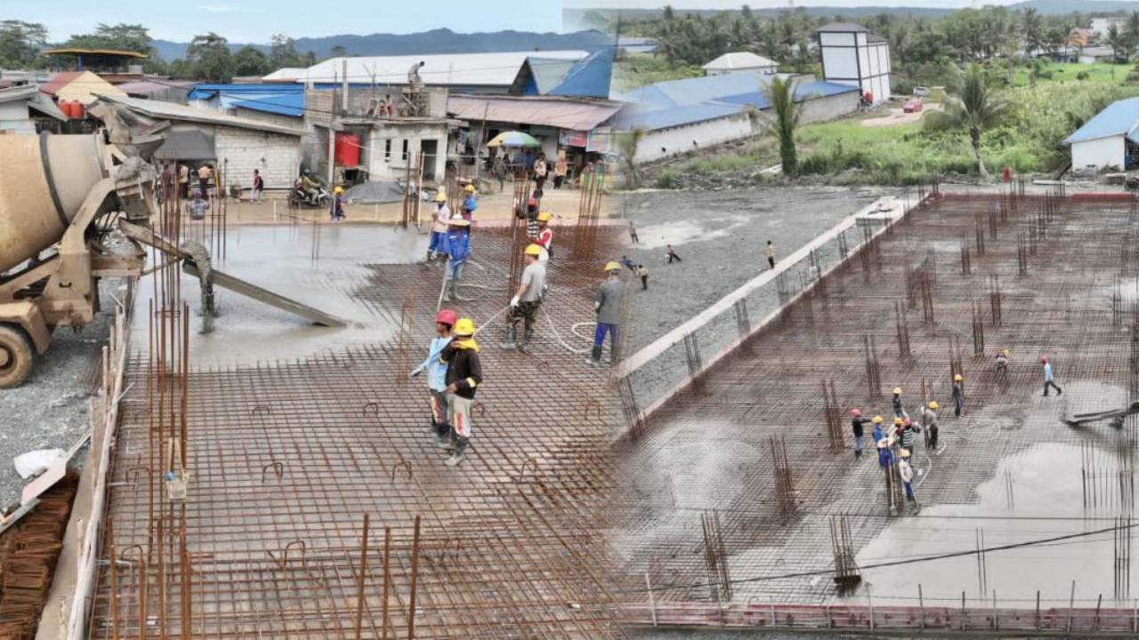 Proses pembangunan sekolah dasar oleh PT VDNI untuk menunjang pendidikan yang berkualitas di Kabupaten Konawe Foto: Ist.