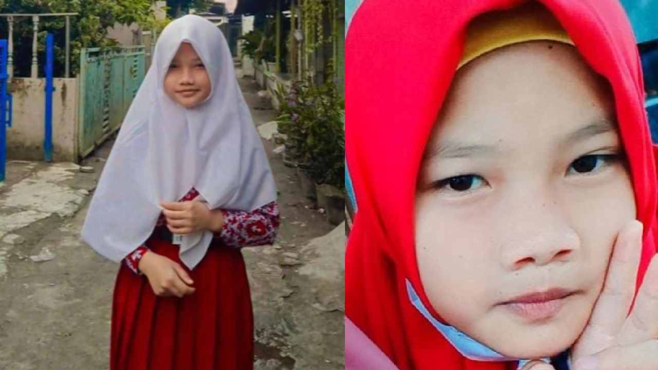 Bocah perempuan masih memakai seragam sekolah yang hilang diduga diculik. Foto: Dok. Keluarga korban