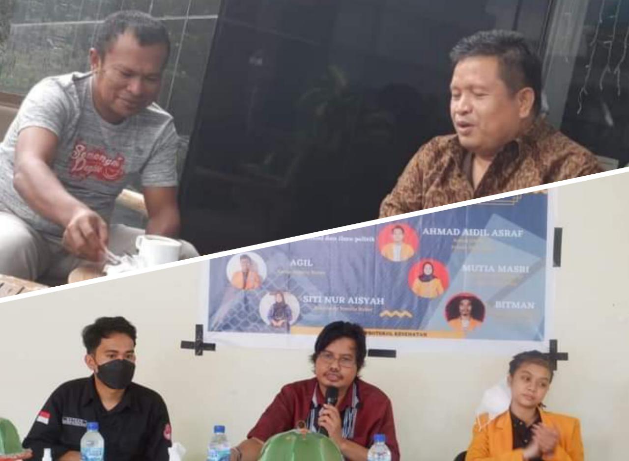 Tokoh pemuda Muna, Dasri Sulawesi bersama Bupati, LM Rusman Emba dan pengamat politik Sulawesi Tenggara, Muhamad Najib Husein. Foto: Ist.