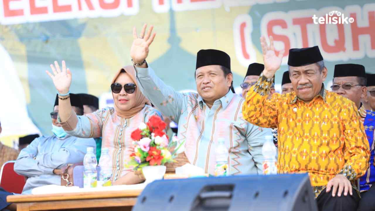 Bupati Muna, LM Rusman Emba bersama Wabup, Bachrun Labuta membuka STQ XXIX di Kecamatan Tongkuno. Foto: Sunaryo/Telisik