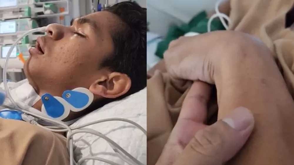 David Ozora, korban penganiyaan Mario Dandy masih terkulai di ruang ICU. Sang ayah, Jonathan Latumahina menerapkan terapi musik kesukaan putranya, heavy metal. Foto: Repro Suaracirebon.com