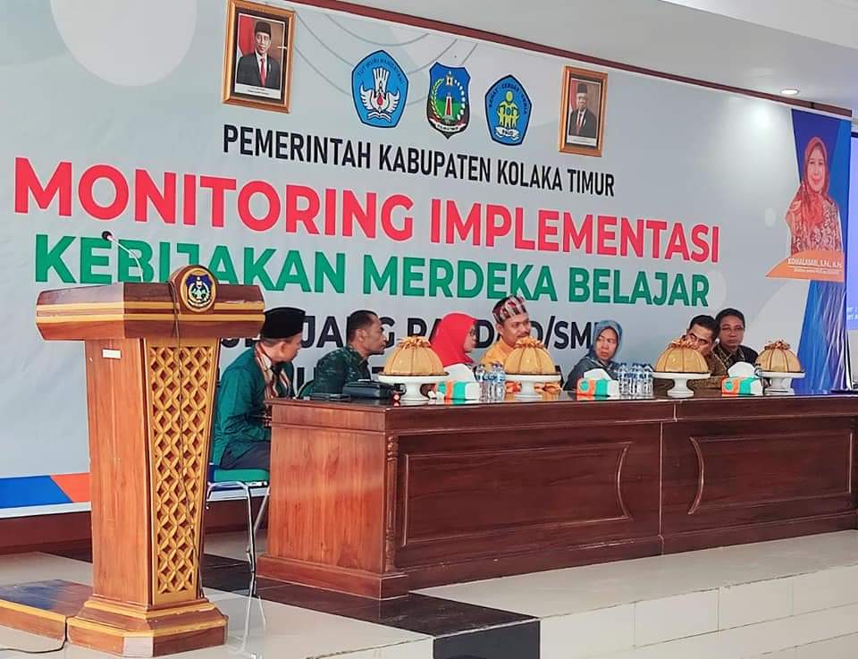 Dirjen PAUD dan  Dikdasmen melakukan monitoring implementasi kebijakan merdeka belajar jenjang PAUD/SD/SMP se-Kolaka Timur.  Foto: Ist.